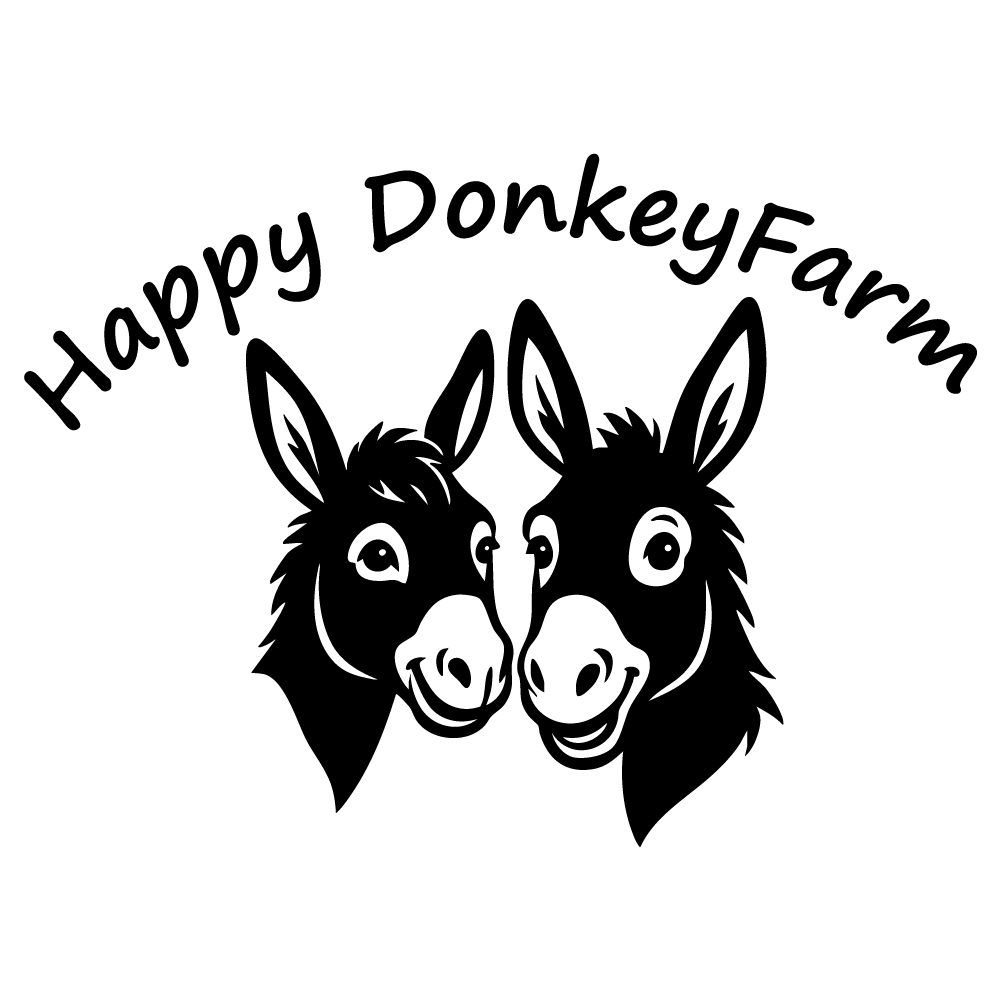 Logo for Happy DonkeyFarm med miniatureæsel